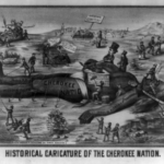Historical caricature of the Cherokee nation